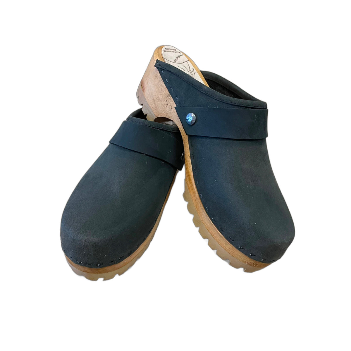 Natural Stain Mountain Sole in Blue Leather,Made in Minturn