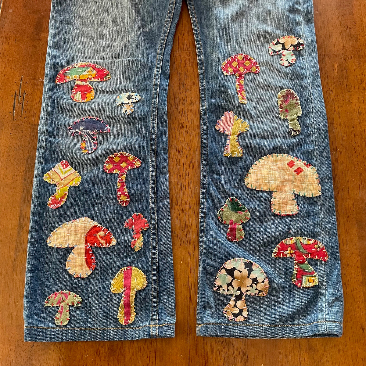 Tessa Upcycled Womens Mushroom Jeans Size 30 – Tessa Clogs