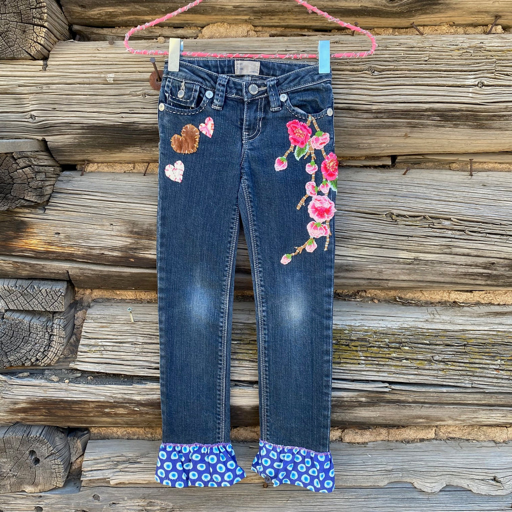 Tessa Kids "Hand Me Downs"  Upcycled Jeans GAP size 6 Year