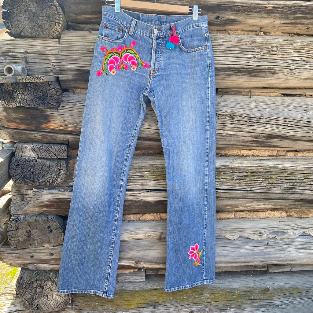 Tessa "Hand Me Downs"  Upcycled Jeans Lucky Brand size 6/28 Sale 50% off