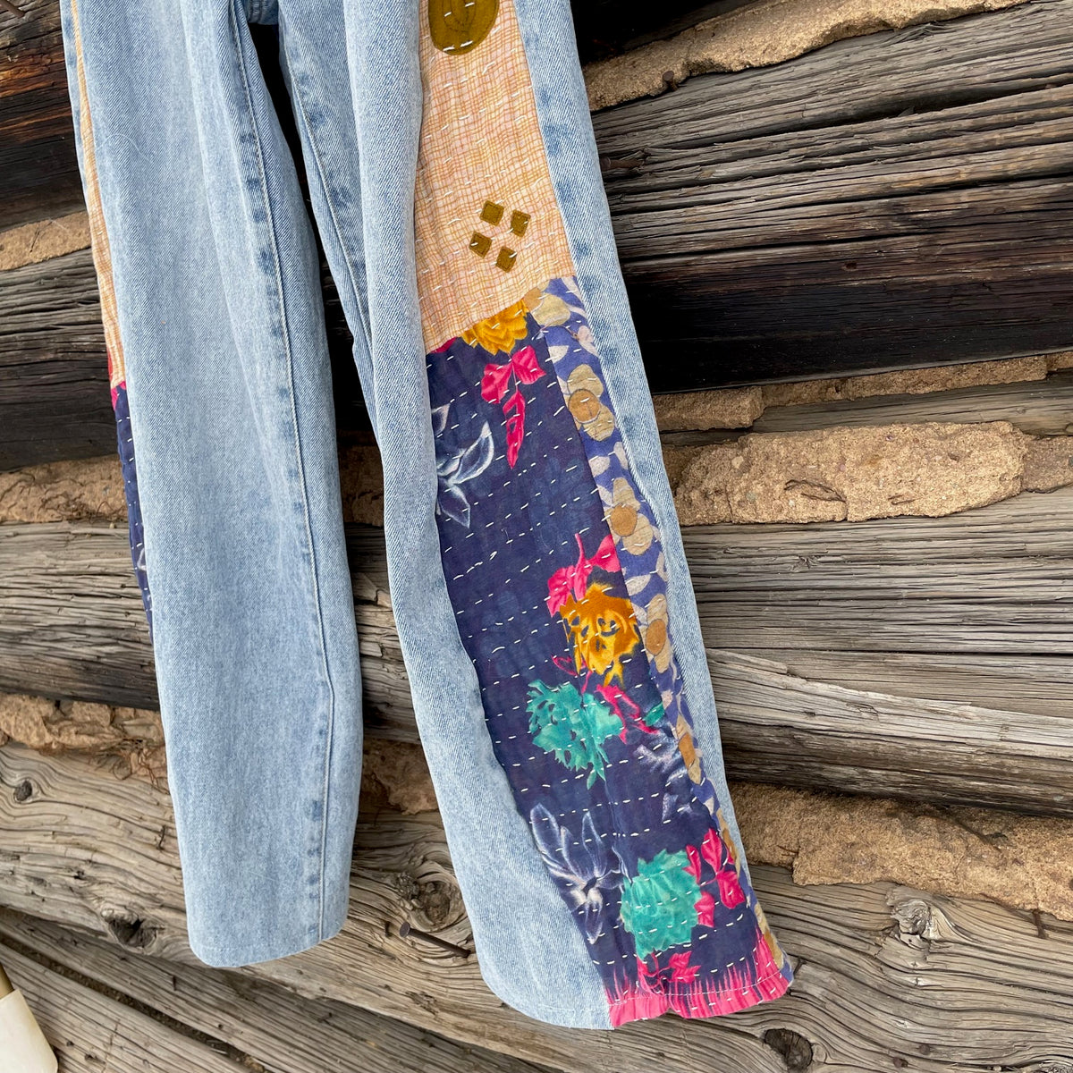 Tessa Upcycled Womens Quilt Barrel Jeans Size L – Tessa Clogs