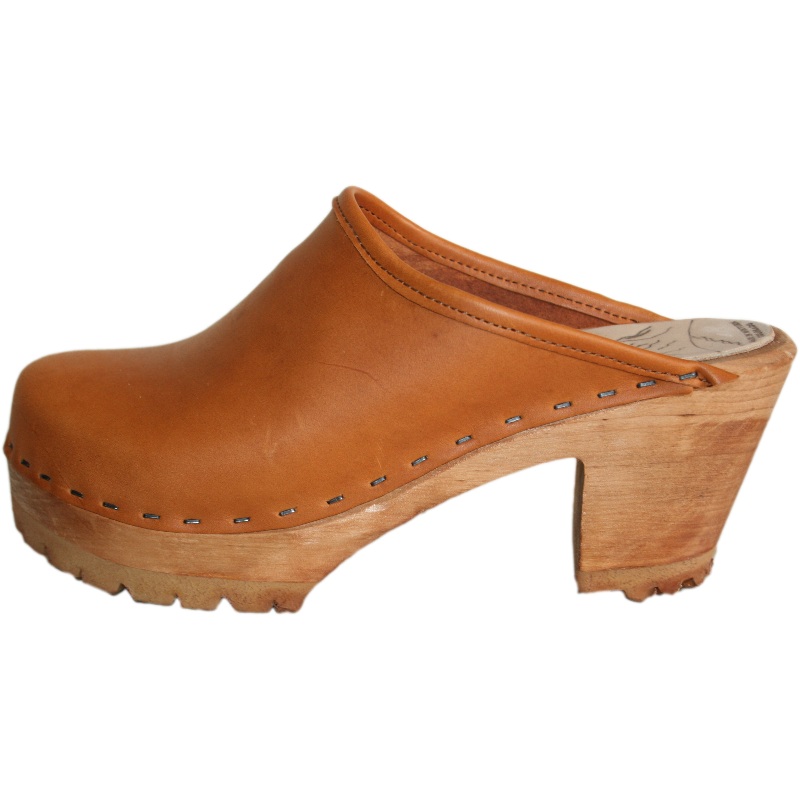 Sunrise Oil Tanned Leather High Heel Mountain Clog