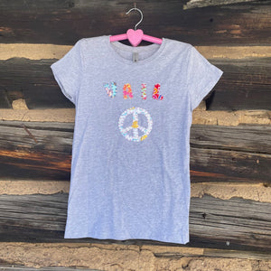 Vail Heather Gray Peace Sign t-shirt 