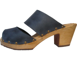 High Heel 2 Strap Sandal Clog - made in Minturn, Colorado