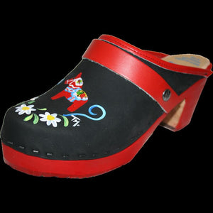 High Heel Tessa Clog with our Hand Painted Snap Strap