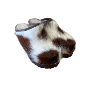 Furry Tri colored Pony Mountain Clogs