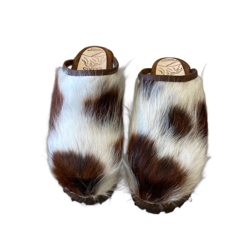 Furry Tri colored Pony Mountain Clogs