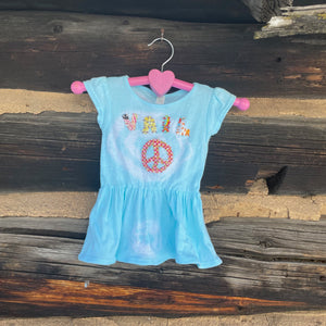 Baby Tie Dye Vail Peace sign Dress