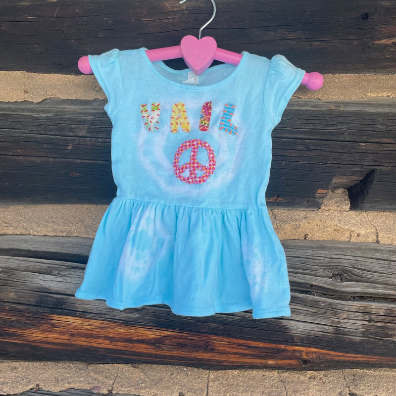 Baby Tie Dye Vail Peace sign Dress