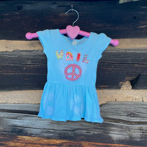 Baby Tie Dye Vail Peace sign Dress