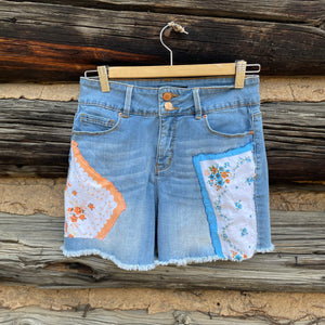 Tessa Upcycled Jean Shorts Royalty Size 6
