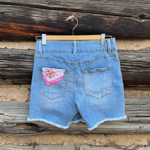 Tessa Upcycled Jean Shorts Royalty Size 6