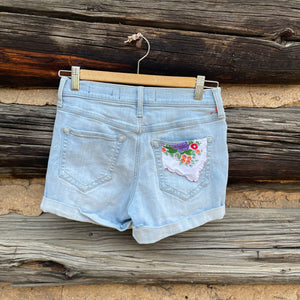 Tessa Upcycled Jean Shorts Hollister Size 25