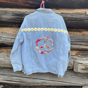 Tessa Upcycled Denim Jacket Size Large