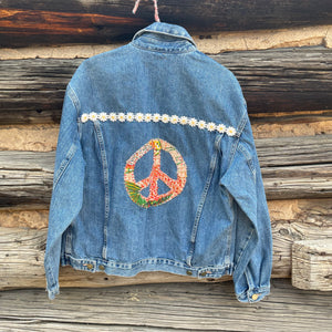 Tessa Upcycled Denim Jacket Size XL