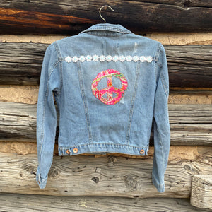 Tessa Upcycled Denim Jacket Cisono Size Medium
