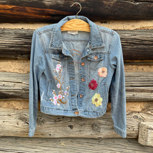 Tessa Upcycled Denim Jacket Cisono Size Medium