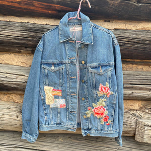 Tessa Upcycled Denim Jacket Size XL