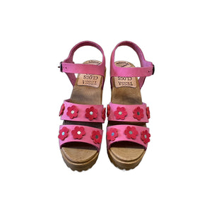 Hot Pink Emma Flower Mountain Sole Sandal