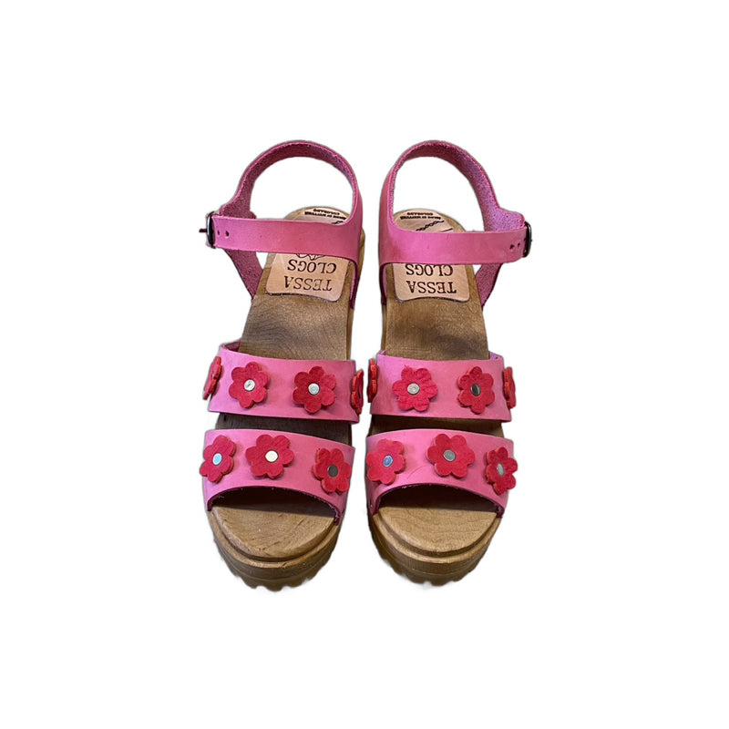 Hot Pink Emma Flower Mountain Sole Sandal