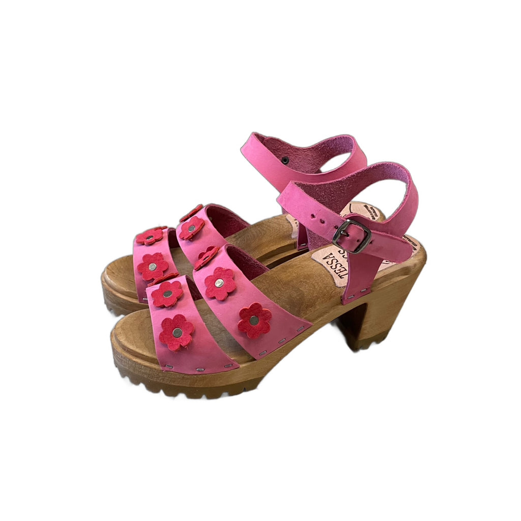 Hot Pink Emma Flower Mountain Sole Sandal