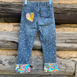 Tessa Kids Upcycled Patch Jeans Gap Kids 1969 Size 6