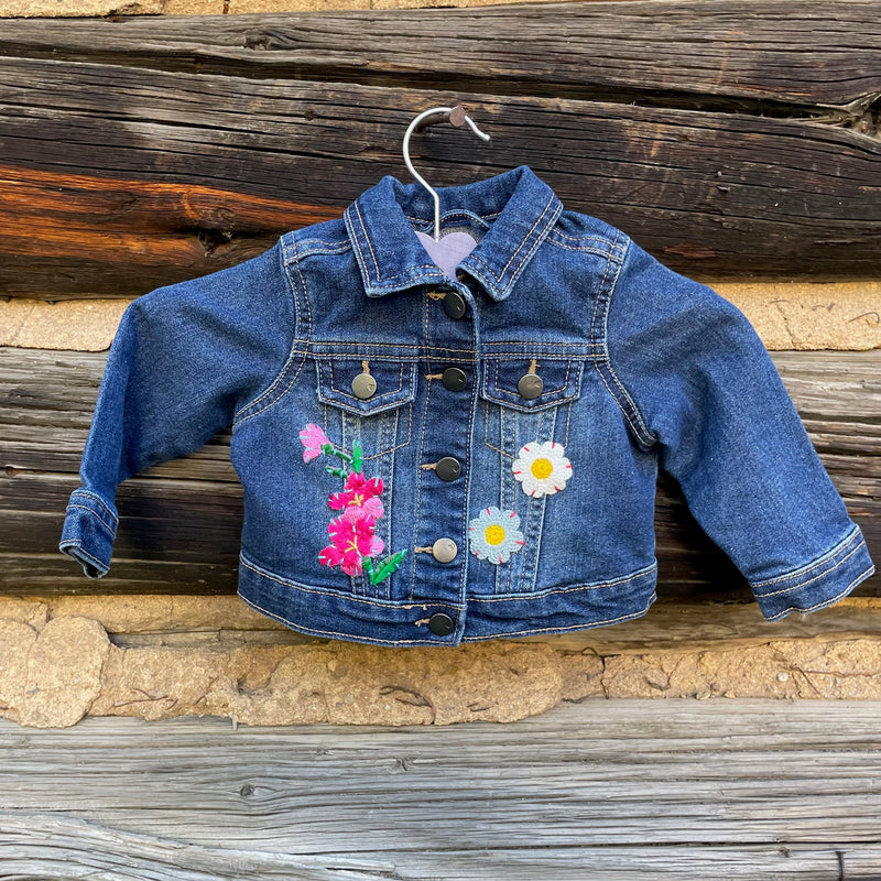 Front of Jacket with flower patches