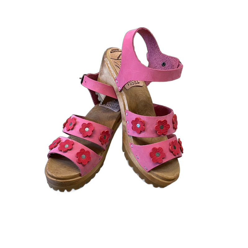 Hot Pink Emma Flower Mountain Sole Sandal