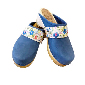 Mountain Sole Denim with your choice of Embroidered Ribbon Strap
