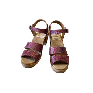 Pink Fishscale Emma High Heel Sandal