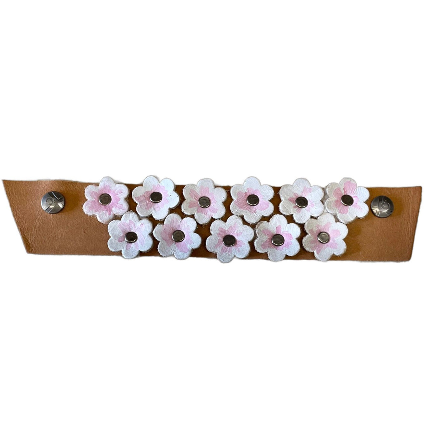 Extra Snap Straps Flower - hand cut colorful leather flowers