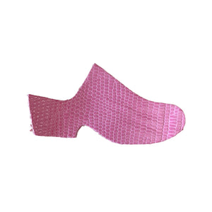 Traditional Heel in your choice of Textured Lizard Featured Leather and Cherry Blossom Linnea Snap Strap