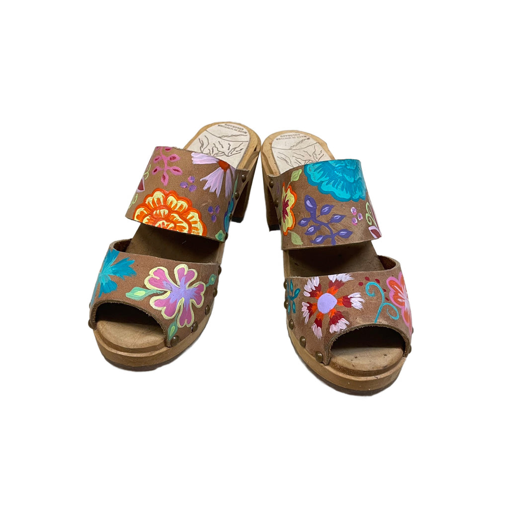 High Heel Sandal Hand painted Blossom Sandal