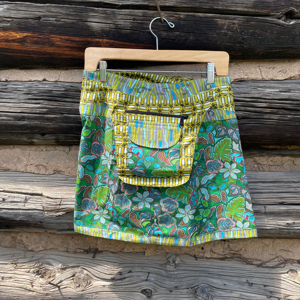 Asha Reversible Wrapskirt Green