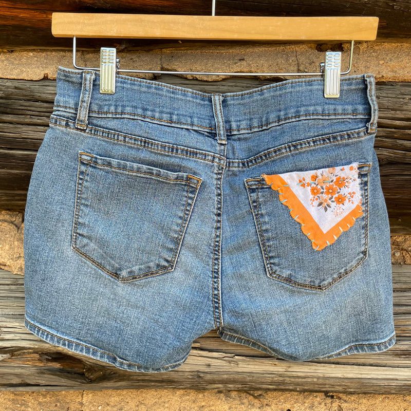 Tessa "Hand Me Downs"  Upcycled Shorts Size 4