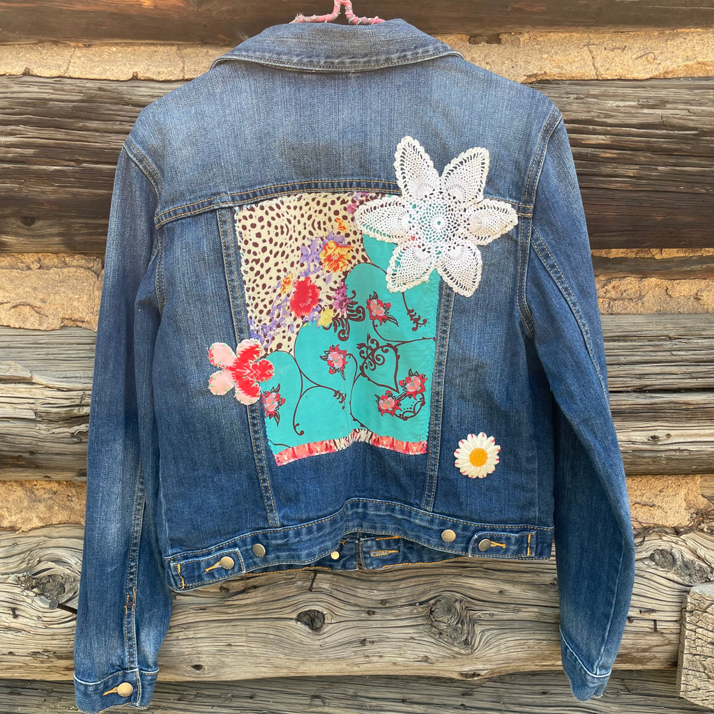 Tessa Upcycled Denim Jacket Size Small