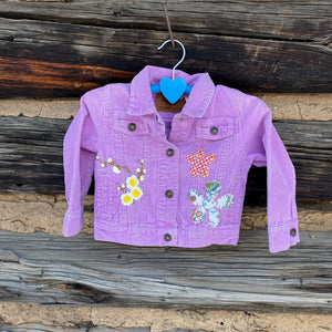 Kids Corduroy Purple Denim Jacket size 3T