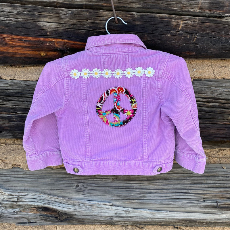 Kids Corduroy Purple Denim Jacket size 3T