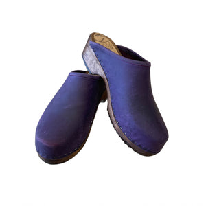 Dark Violet Traditional Heel Clogs