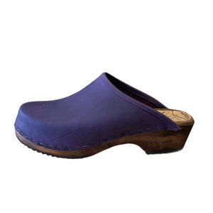 Dark Violet Traditional Heel Clogs