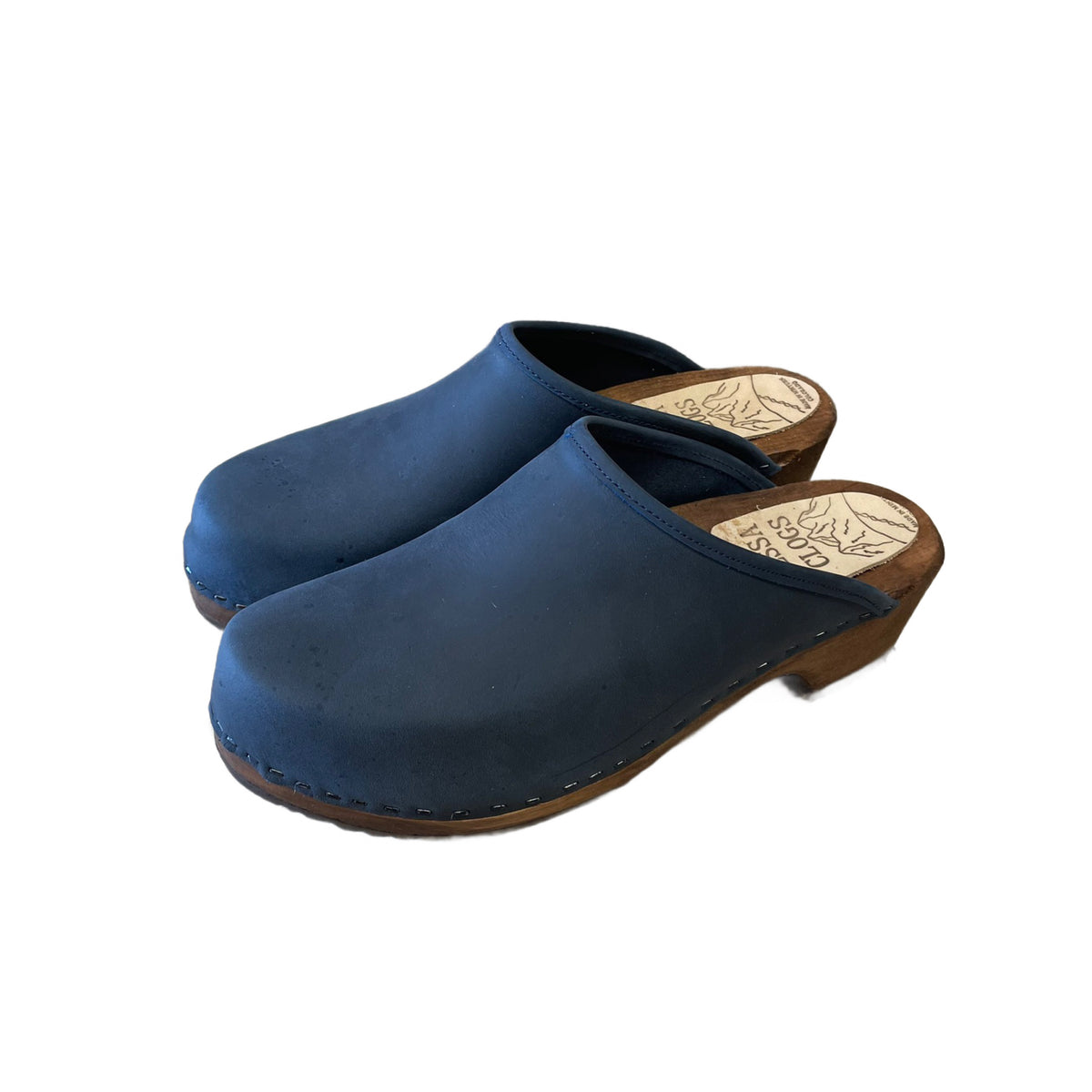 Traditional Heel Clocolate Brown Leather Women's Clog, made in Minturn ...