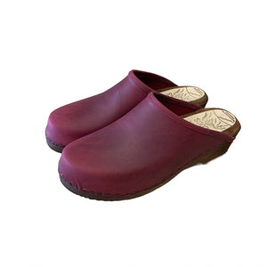 Black Cherry Traditional Heel Clogs