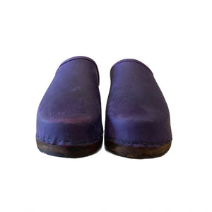 Dark Violet Traditional Heel Clogs