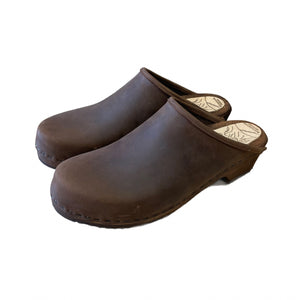 Chocolate Brown Traditional Heel Clogs