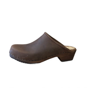 Chocolate Brown Traditional Heel Clogs