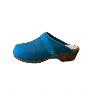 Pacific Blue Traditional Heel Snap strap Clog