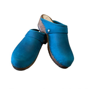 Pacific Blue Traditional Heel Snap strap Clog