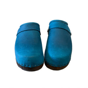 Pacific Blue Traditional Heel Snap strap Clog