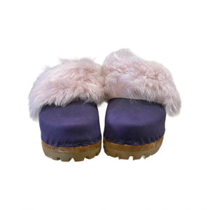 Mountain Sole Yura Dark Violet with Light Pink Tigrado Shearling
