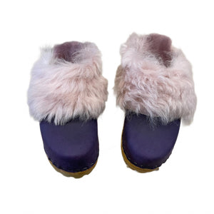 Mountain Sole Yura Dark Violet with Light Pink Tigrado Shearling